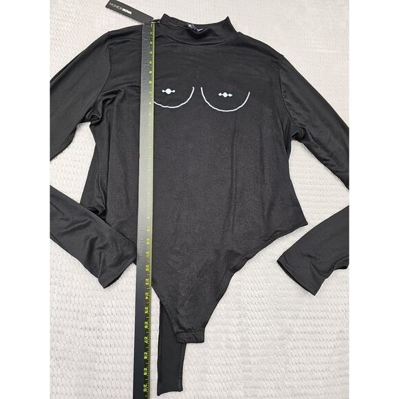 Fashion Nova Bodysuit Womens 3X Ditch Your Bra Mock Neck - Picture 2 of 8